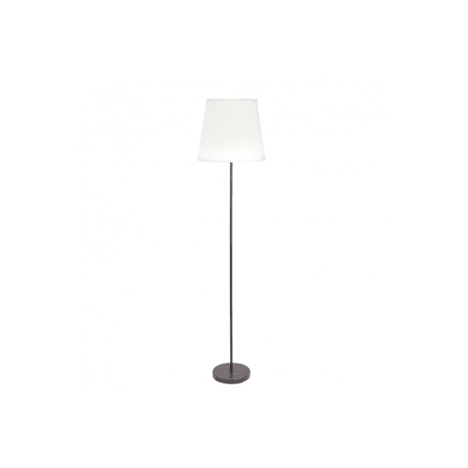candeeiro de pé em metal cromado série maldãvas 40cm