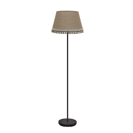 candeeiro de pé cor preta série metal ada 40cm
