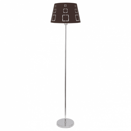 candeeiro de pé metálico da série celaya cor castanha 40cm