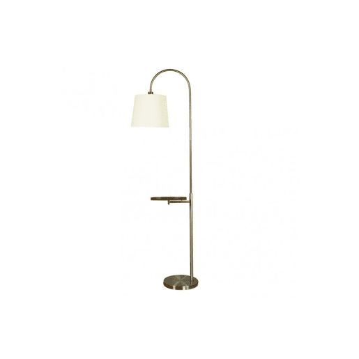 candeeiro de pé metal cor couro série marfim 30cm