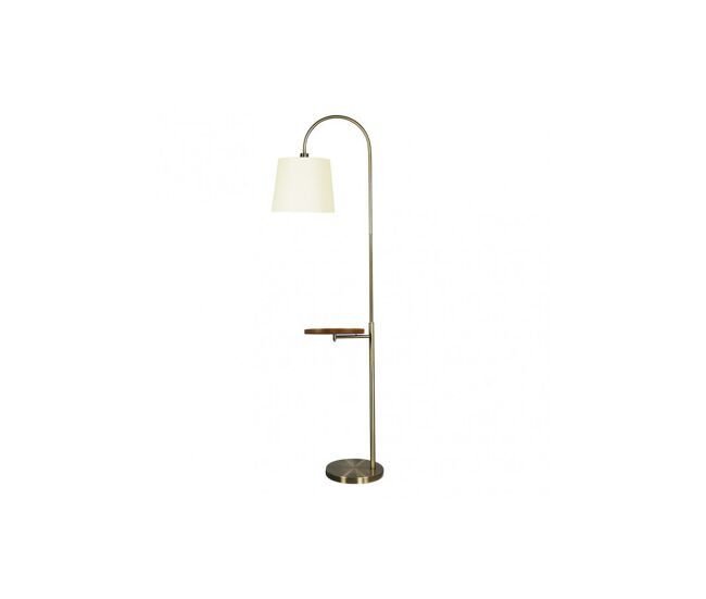 Lampara de pie metal color cuero serie marfil 30cm