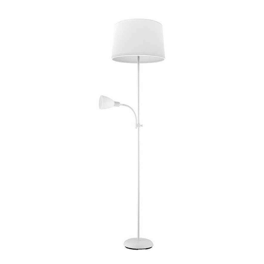 candeeiro de pé metálico cor branca série rilon 40cm