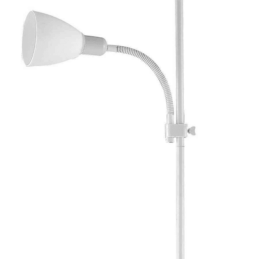 candeeiro de pé metálico cor branca série rilon 40cm