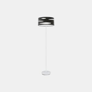 candeeiro de pé em metal branco série odra 40cm