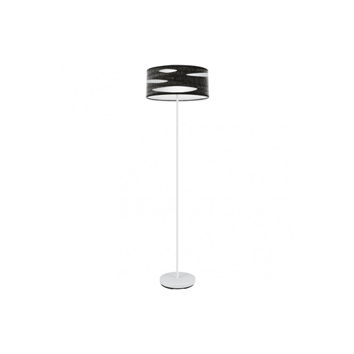 candeeiro de pé em metal branco série odra 40cm