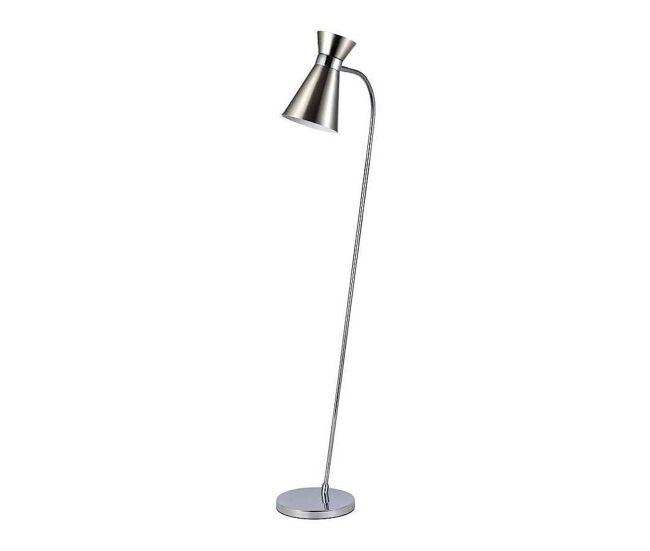 Lampara de pie metal color niquel serie petra 39cm