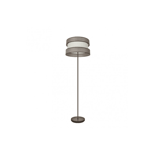 candeeiro de pé metálico cor castanha série casa 40cm