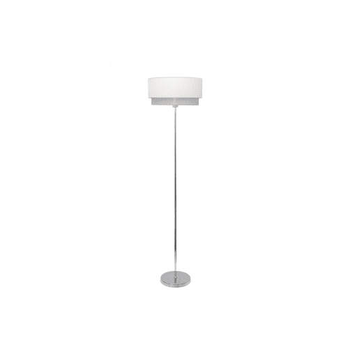 candeeiro de pé metálico cor branca série kenya 40cm