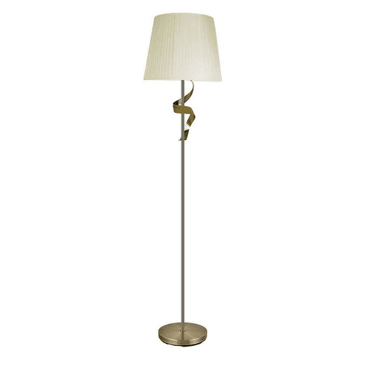 candeeiro de pé baeza série metal cor de ouro 38cm