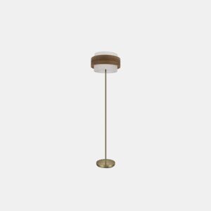 candeeiro de pé metálico série wood colour myriam 40cm