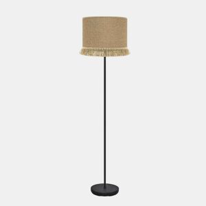 candeeiro de pé preto cor metal série sibila 40cm