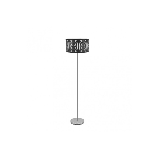 candeeiro de pé em metal cromado série katerina 40cm