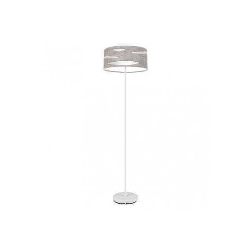candeeiro de pé metálico cor branca série odra 40cm