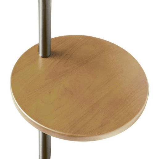 candeeiro de pé em metal niquelado série seda 27cm