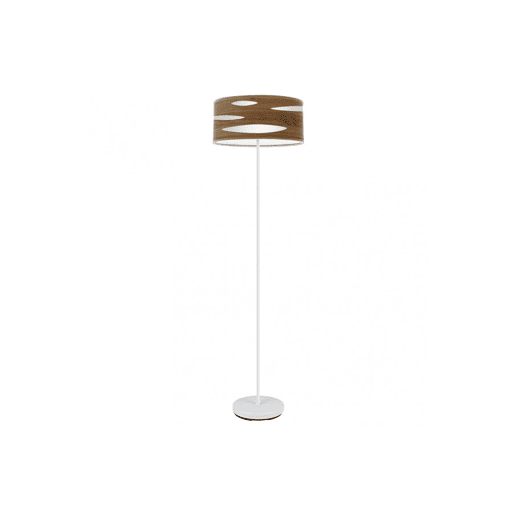 candeeiro de pé em metal branco série odra 40cm