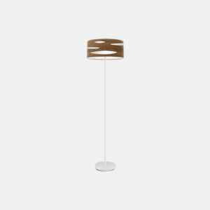 candeeiro de pé em metal branco série odra 40cm