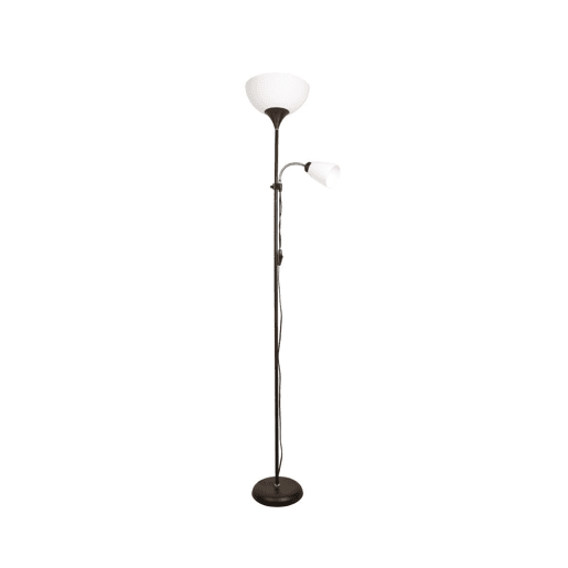 candeeiro de pé metálico cor preta série varese 28cm