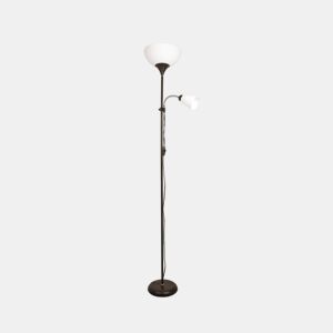 candeeiro de pé metálico cor preta série varese 28cm