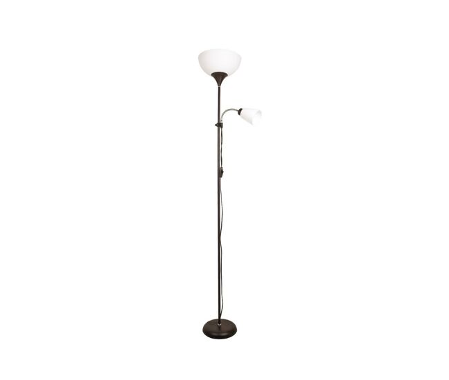 Lámpara de pie varese bel air 80w con brazo orientable negro 178 cm