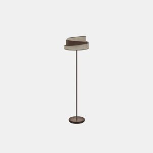 candeeiro de pé metálico cor castanha série hara 40cm