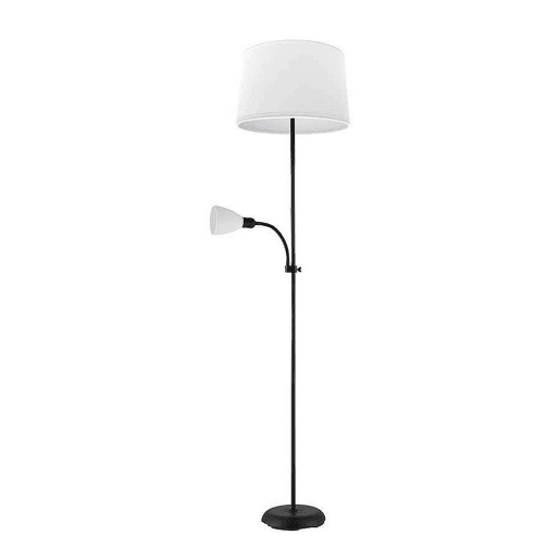 candeeiro de pé metálico cor preta série rilon 40cm