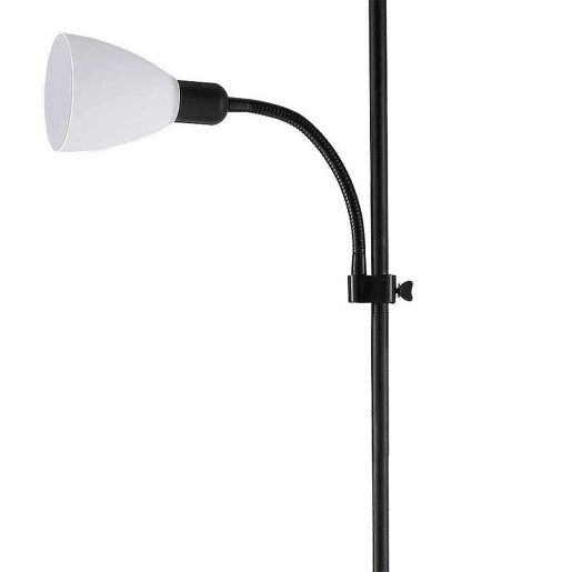 candeeiro de pé metálico cor preta série rilon 40cm