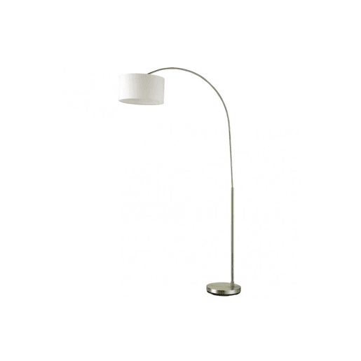 candeeiro de pé em metal dourado série polux 90cm