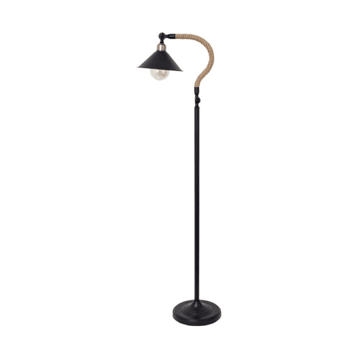 candeeiro de pé cor preta série metal soga 25,5cm