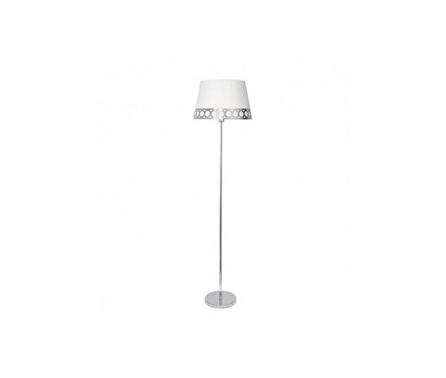 Lampara de pie metal color blanco serie dalia 40cm