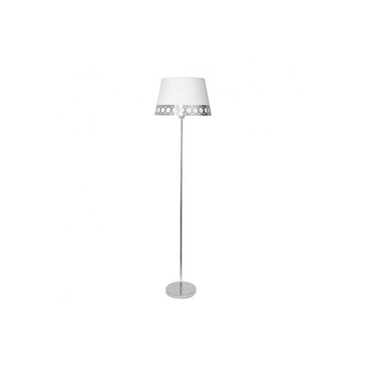 candeeiro de pé metálico cor branca série dalia 40cm