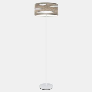 candeeiro de pé metálico cor branca série odra 40cm