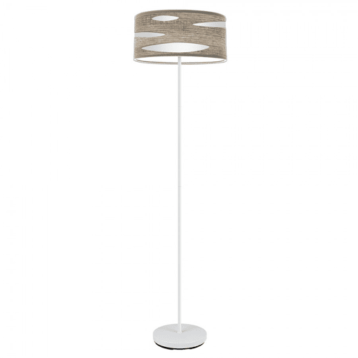candeeiro de pé metálico cor branca série odra 40cm