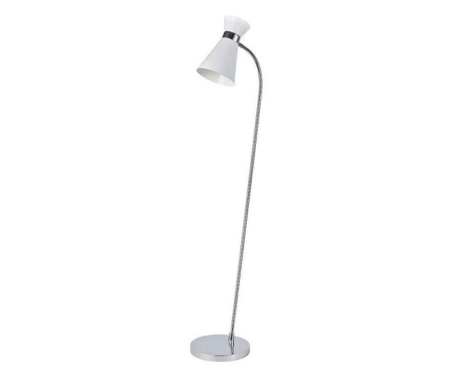 Lampara de pie metal color blanco serie petra 39cm