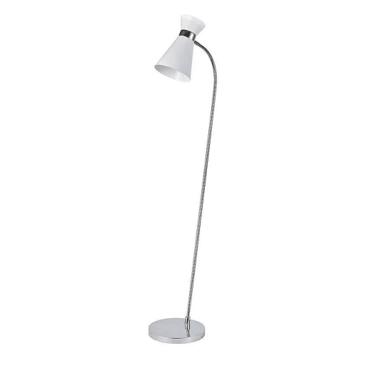 candeeiro de pé metálico cor branca série petra 39cm