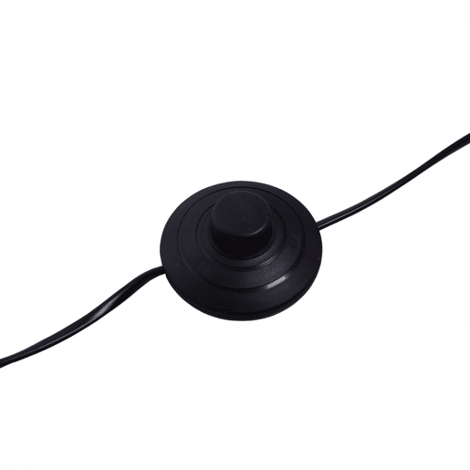 candeeiro de pé metálico cor preta série mergara 22cm