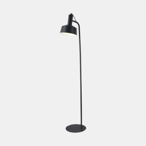 candeeiro de pé metálico cor preta série leana 25cm