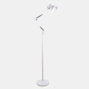candeeiro de pé metálico cor branca série antigona 28cm