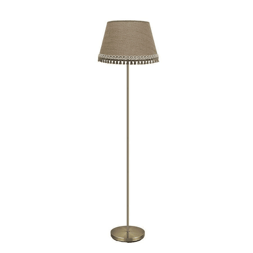 candeeiro de pé metal cor couro série ada 40cm