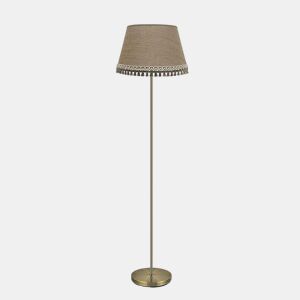 candeeiro de pé metal cor couro série ada 40cm