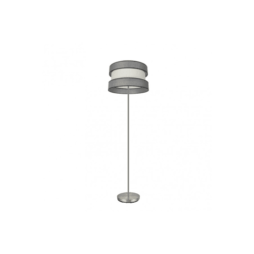 candeeiro de pé em metal niquelado série home 40cm