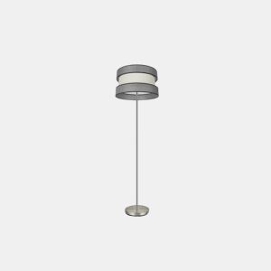 candeeiro de pé em metal niquelado série home 40cm