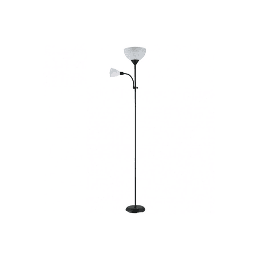 candeeiro de pé metálico cor branca série rigel 34cm