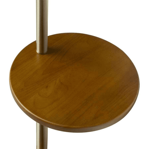 candeeiro de pé em metal dourado série seda 27cm