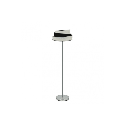 candeeiro de pé em metal cromado série hara 40cm