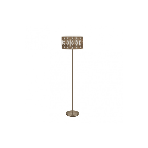 candeeiro de pé metal cor couro série katerina 40cm