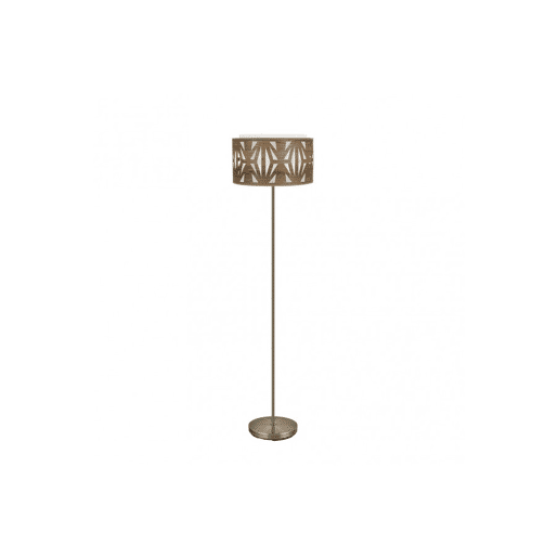 candeeiro de pé metal cor couro série katerina 40cm