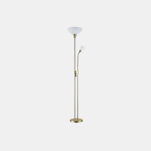 candeeiro de pé em metal dourado série deneb 30cm