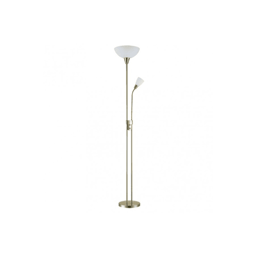 candeeiro de pé em metal dourado série deneb 30cm