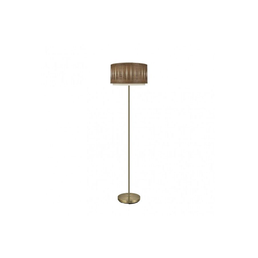 Lampara de pie metal color cuero serie alexandra 40cm