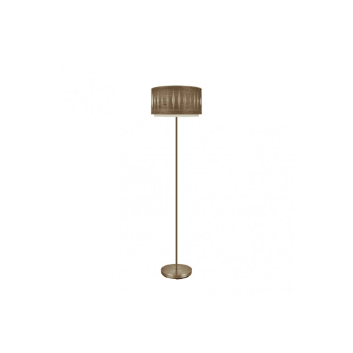 candeeiro de pé metal cor couro série alexandra 40cm